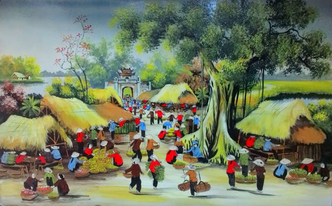 tranh kính đồng qu...